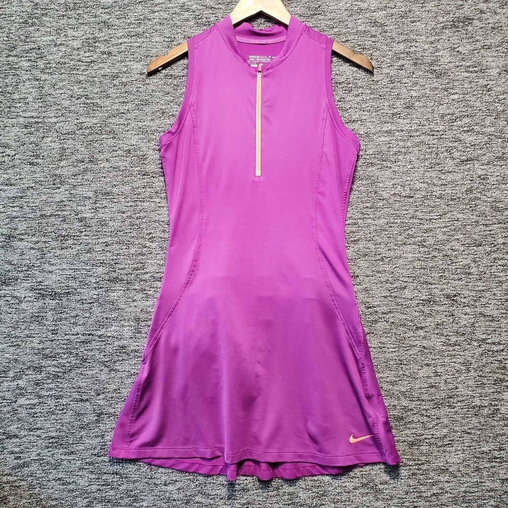 Nike Golf Tour Performance Dress Womens Small Purple 1/4 Zip Dri Fit Athleisure